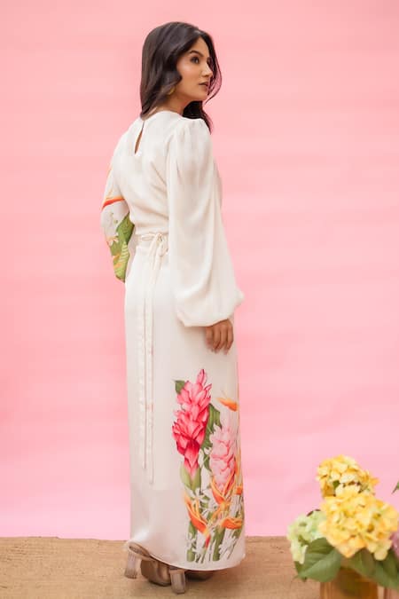 Meher By Islie Floral Printed Designer Dress 