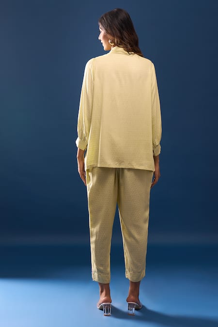 Samyukta Singhania Green Cotton Pant Set 