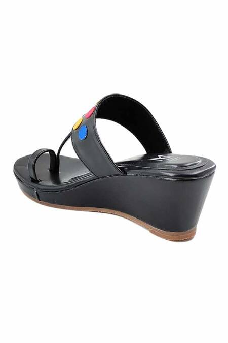 The Madras Trunk Black Haiku Wedges Polka Pattern Online at Aza Fashions The Madras Trunk_Black Haiku Wedges Polka Pattern _Online_at_Aza_Fashions