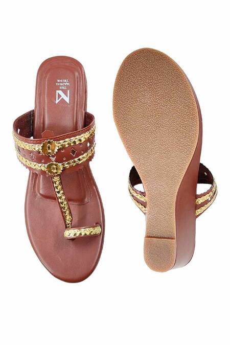 Shop_The Madras Trunk_Brown Chains Designer Haiku Wedges 