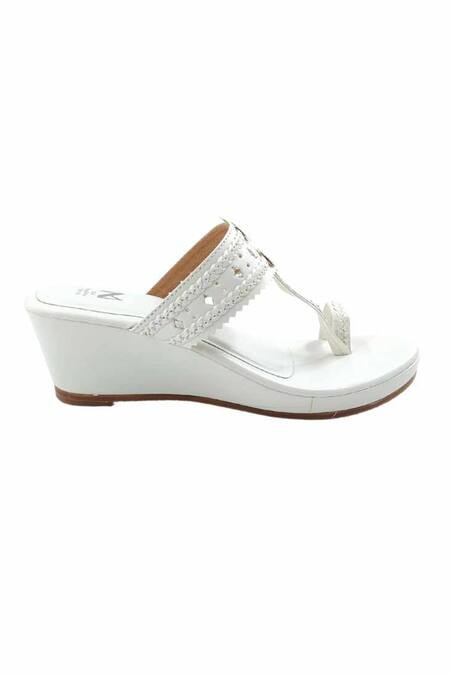 The Madras Trunk_White Haiku Wedges Rang _Online_at_Aza_Fashions