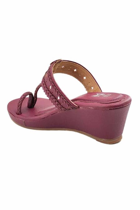 The Madras Trunk_Purple Cut Work Haiku Wedges Rang _Online_at_Aza_Fashions