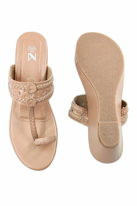 Buy_The Madras Trunk_Brown Cut Work Designer Haiku Wedges Rang 