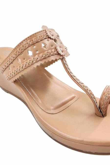 Shop_The Madras Trunk_Brown Cut Work Designer Haiku Wedges Rang 