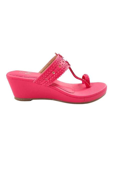 Buy_The Madras Trunk_Pink Haiku Wedges Rang  _Online_at_Aza_Fashions