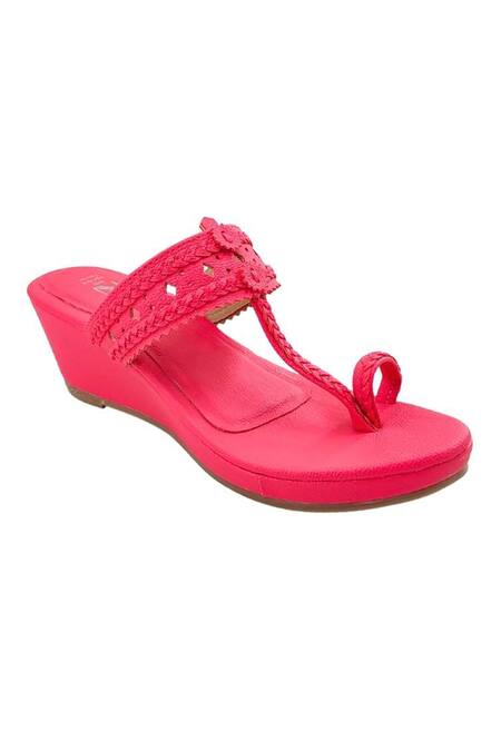 Shop_The Madras Trunk_Pink Haiku Wedges Rang  _Online_at_Aza_Fashions