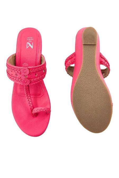 The Madras Trunk_Pink Haiku Wedges Rang  _at_Aza_Fashions