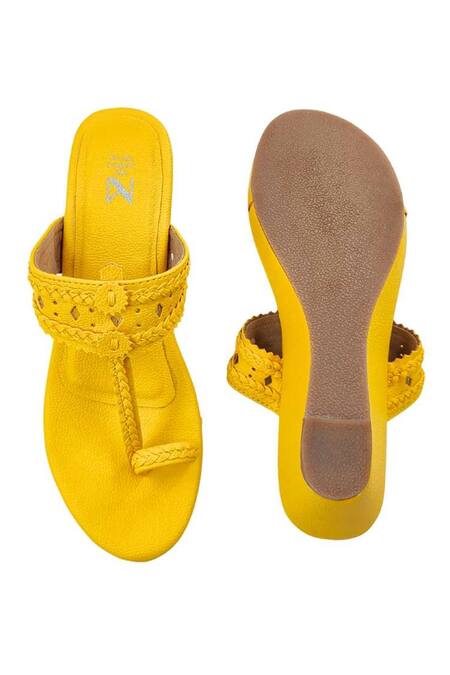 Buy The Madras Trunk Yellow Haiku Wedges Rang Buy_The Madras Trunk_Yellow Haiku Wedges Rang