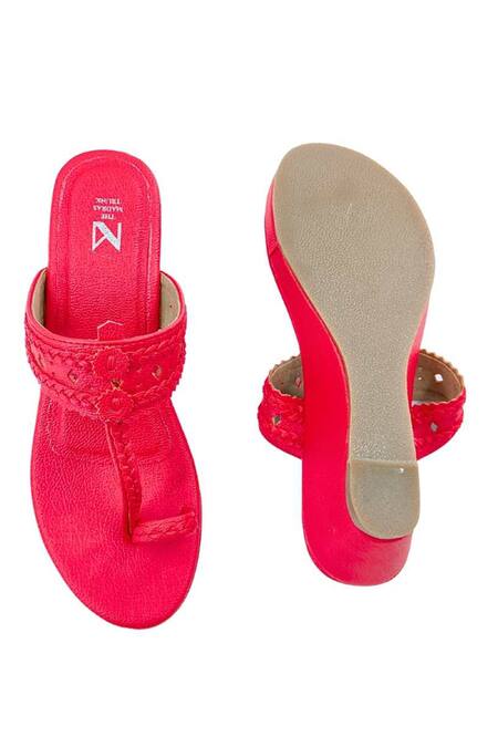 The Madras Trunk_Red Haiku Wedges Rang _at_Aza_Fashions