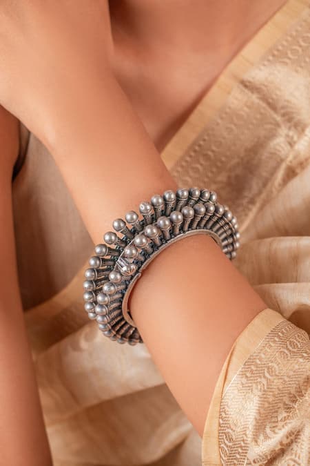 Anana Designer Silver Plated Bangles 