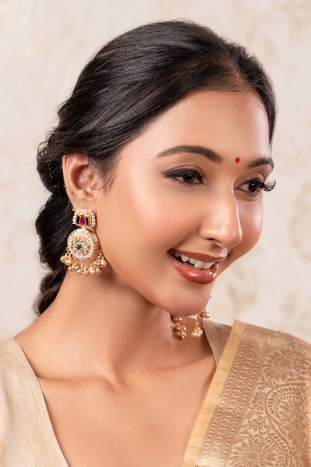 Anana Two Tone Designer Earrings 