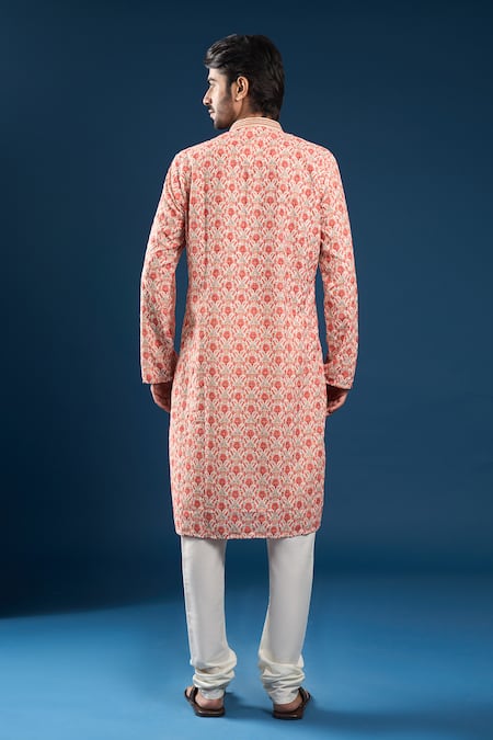 Arihant Rai Sinha Chikankari Multi Color Kurta Pyjama Set 