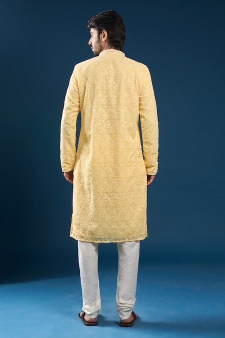 Arihant Rai Sinha Chikankari Kurta & Pyjama Set 