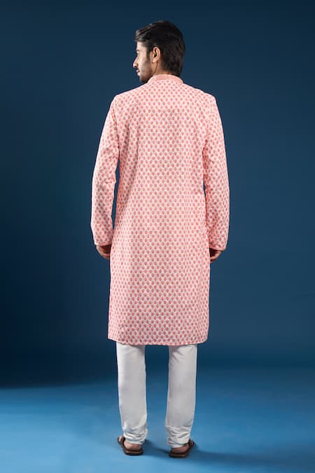 Arihant Rai Sinha Chikankari Printed Kurta & Pyjama Set 
