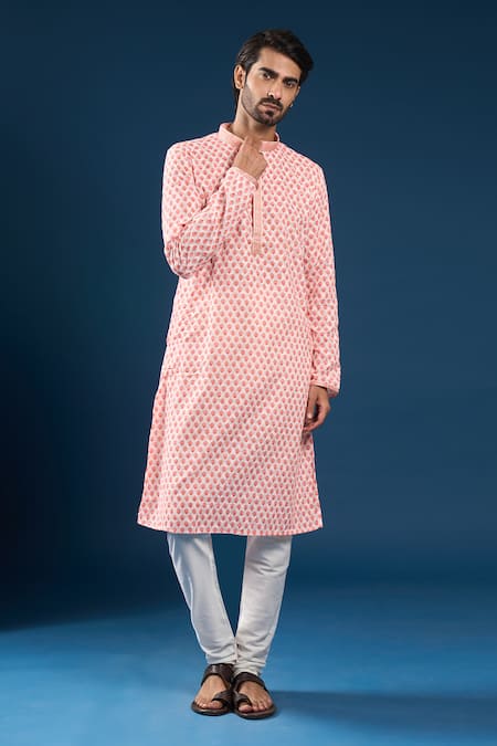 Arihant Rai Sinha Chikankari Printed Kurta & Pyjama Set 