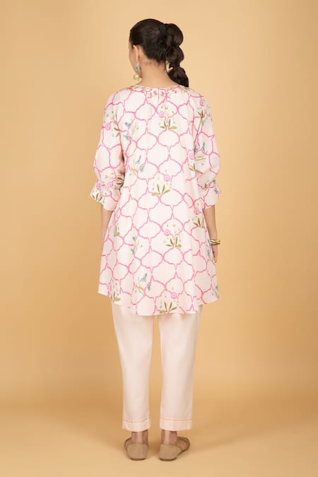 Tanu Malhotra Floral Print Short Kurta & Pant Set 