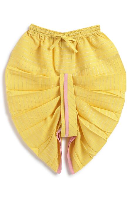 Shop_Tiber Taber_Pink Cotton Embroidery Lurex Kurta And Dhoti Pant Set 