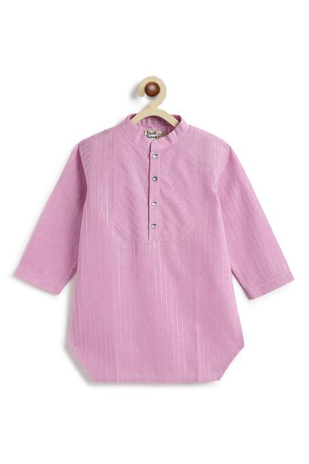 Buy_Tiber Taber_Purple Cotton, Lurex Self Woven Kurta And Pant Set 