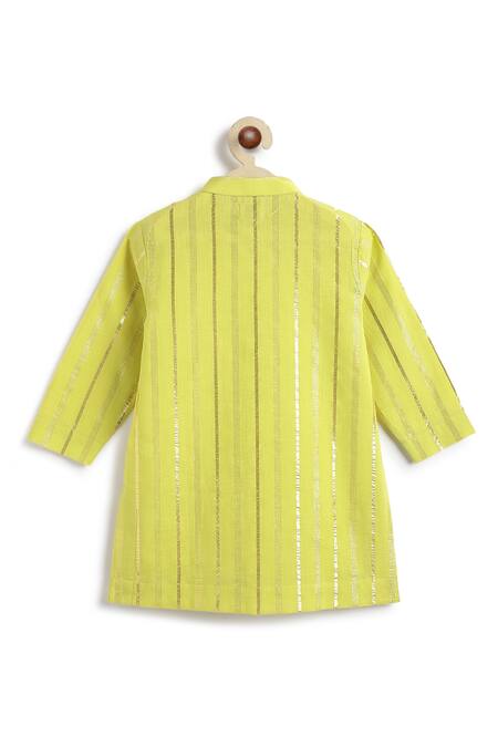 Buy Tiber Taber Green Cotton, Lurex Self Woven Kurta And Pant Set Buy_Tiber Taber_Green Cotton, Lurex Self Woven Kurta And Pant Set