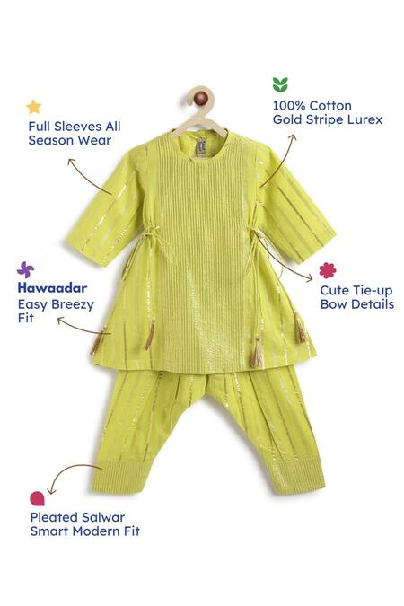 Buy Tiber Taber Green Cotton, Lurex Tassels Designer Kurta And Salwar Set Buy_Tiber Taber_Green Cotton, Lurex Tassels Designer Kurta And Salwar Set