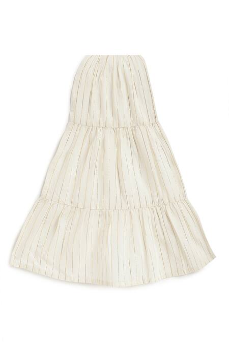 Buy_Tiber Taber_Orange Cotton, Lurex Tassels, Lace Designer Lehenga Set _Online_at_Aza_Fashions