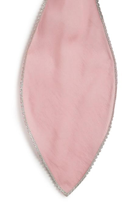 Shop_Tiber Taber_Pink Cotton, Lurex, Chiffon Kurta Salwar Set _Online_at_Aza_Fashions