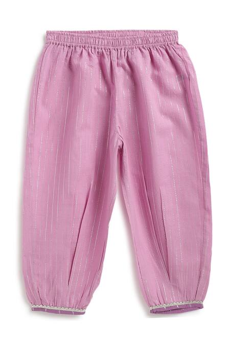 Shop_Tiber Taber_Purple Cotton, Lurex Kurta Salwar Set 