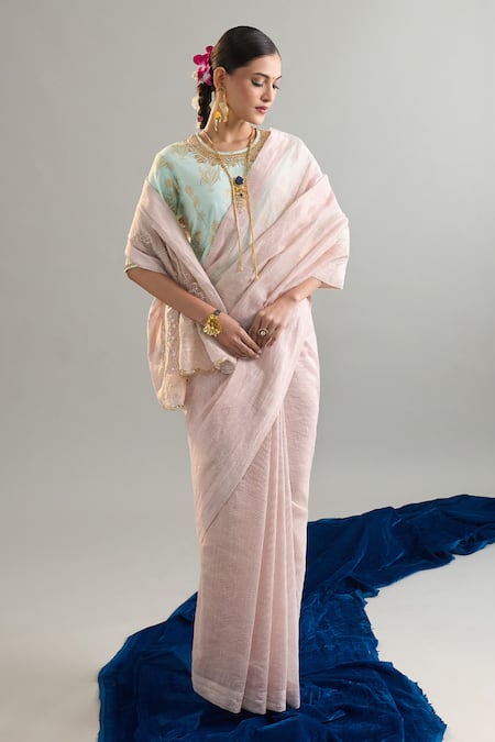 Anantaa By Roohi X AZA Mint Banarasi Embroidered Blouse 