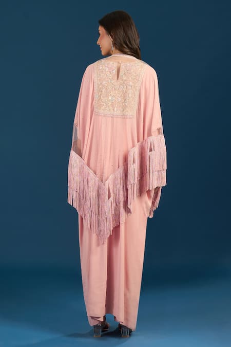 Tarun Tahiliani Powder Blue Trouser Kurta Scarf 