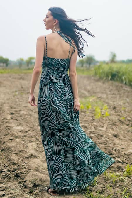 Gazab by Miku Kumar Palm Escape Maxi Dress 