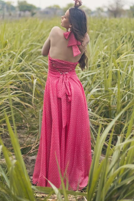 Gazab by Miku Kumar Pink Designer Maxi Dress 