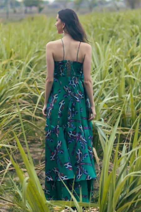 Gazab by Miku Kumar Ruffled Maxi Dress 
