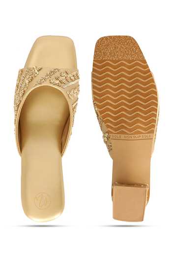 NR By Nidhi Rathi Embellished Open-Toe Block Heels 