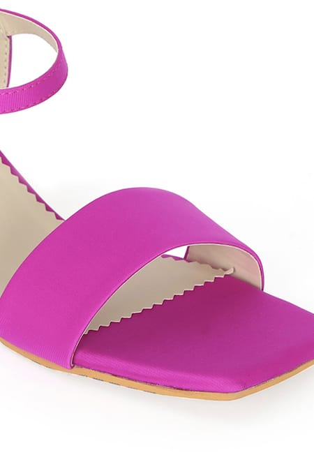 Shop_NR By Nidhi Rathi_Pink Pearls Embellished Open-toe Block Heels _Online_at_Aza_Fashions