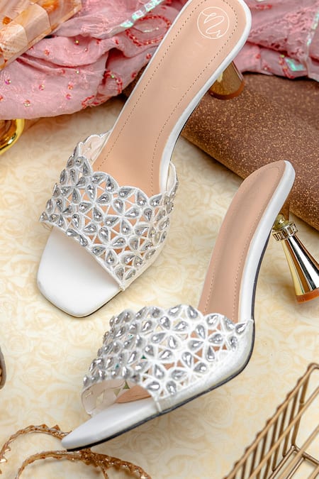 NR By Nidhi Rathi Embellished Block Heels 