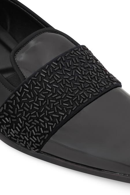 Buy NR By Nidhi Rathi Black Glossy Patent Monk Shoes Buy_NR By Nidhi Rathi_Black Glossy Patent Monk Shoes