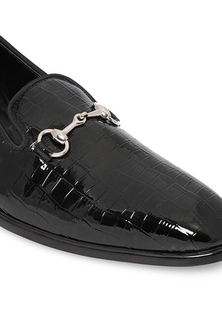 Buy NR By Nidhi Rathi Black Buckles Gloss Patent Slip-on Monks Buy_NR By Nidhi Rathi_Black Buckles Gloss Patent Slip-on Monks