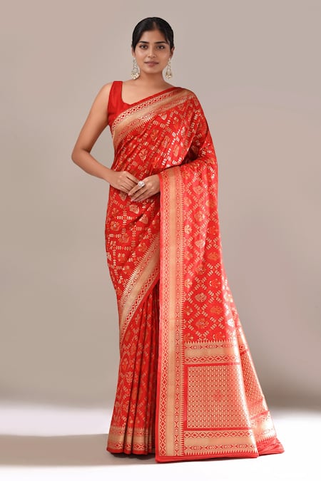 Samyukta Singhania Jaal Weave Banarasi Silk Saree With Running Blouse 