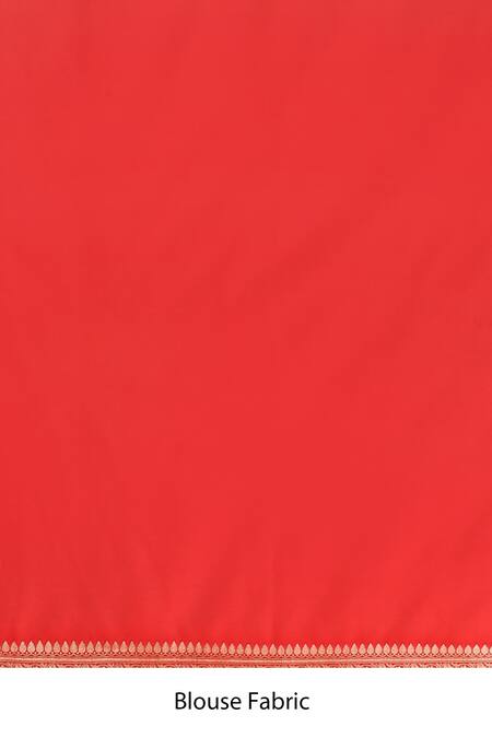 Buy_Naintara Bajaj_Red Silk Flower Banarasi Woven Saree With Running Blouse _Online_at_Aza_Fashions
