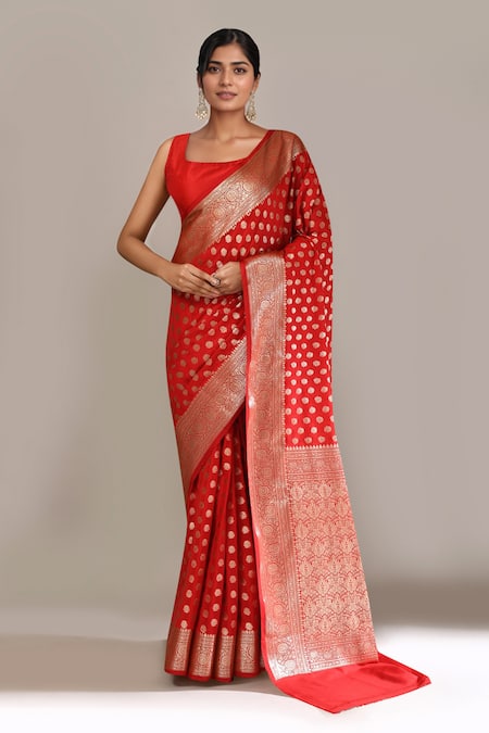 Naintara Bajaj Banarasi Silk Butti Brocade Saree With Running Blouse 