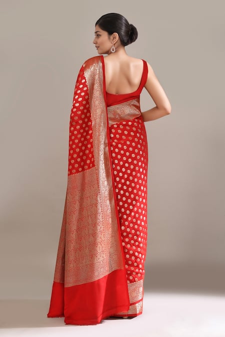 Naintara Bajaj Banarasi Silk Butti Brocade Saree With Running Blouse 