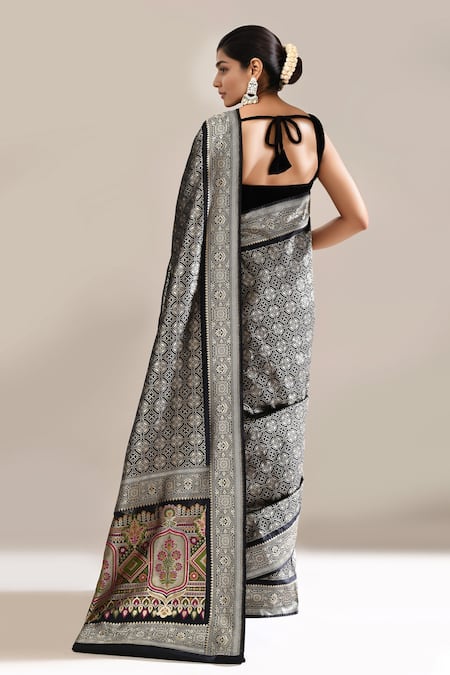 Samyukta Singhania Silk Banarasi Woven Saree With Running Blouse 