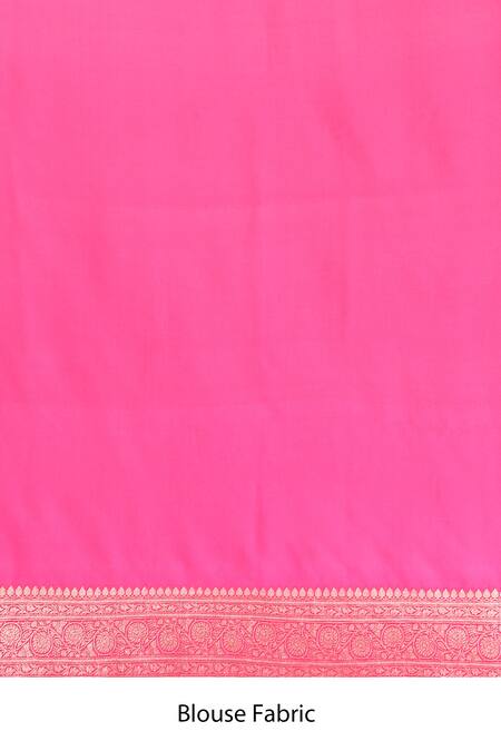 Naintara Bajaj_Pink Banarasi Silk Butti Brocade Saree With Running Blouse _Online_at_Aza_Fashions