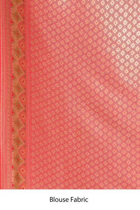 Samyukta Singhania_Pink Banarasi Silk Patola Weave Saree With Running Blouse _Online_at_Aza_Fashions