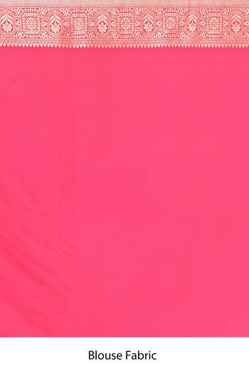 Buy_Samyukta Singhania_Pink Silk Banarasi Woven Saree With Running Blouse _Online_at_Aza_Fashions