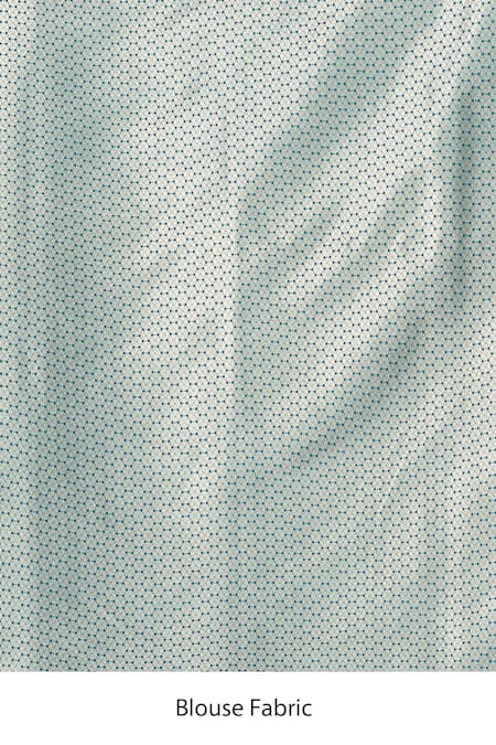 Samyukta Singhania_Blue Flower Weave Banarasi Silk Saree With Running Blouse _at_Aza_Fashions