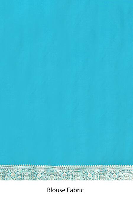 Samyukta Singhania_Blue Silk Banarasi Woven Saree With Running Blouse _Online_at_Aza_Fashions