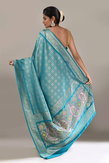Samyukta Singhania Silk Banarasi Woven Saree With Running Blouse 