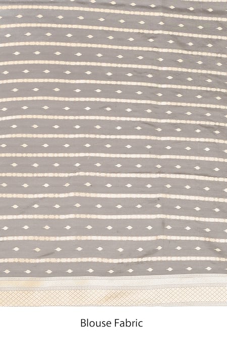 Shop_Samyukta Singhania_Black Flower Weave Banarasi Silk Saree With Running Blouse _Online_at_Aza_Fashions