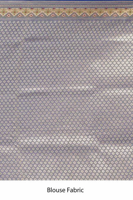 Buy_Samyukta Singhania_Blue Weave Patola Banarasi Saree With Running Blouse _Online_at_Aza_Fashions